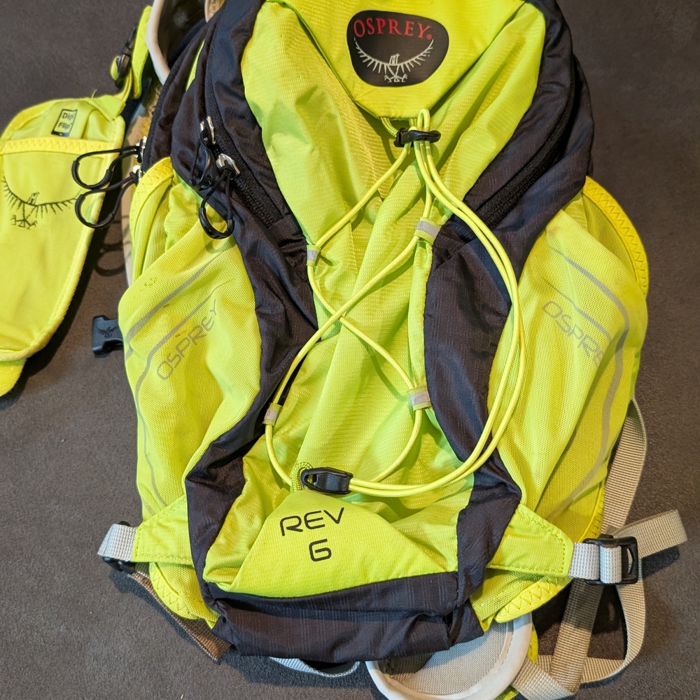 Osprey Rev 6 Backpack in Bright Yellow and Black